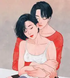 ins最近蛮火的情侣插画图很细腻的风格
