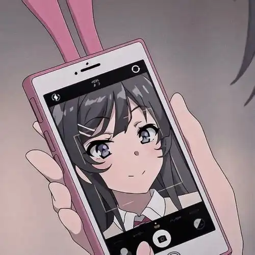 动漫女头樱岛麻衣无水印女生头像
