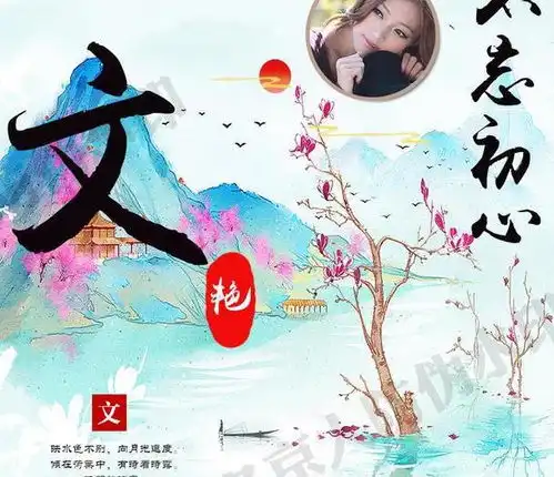 唯美中国风,11款彩色姓氏头像,上善若水梦中人
