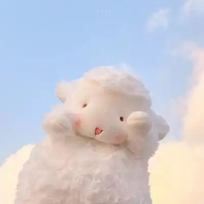 很火的小羊情侣头像,抖音同款网红小绵羊可爱头像图片
