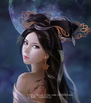 ps鼠绘神话电影角色小倩
