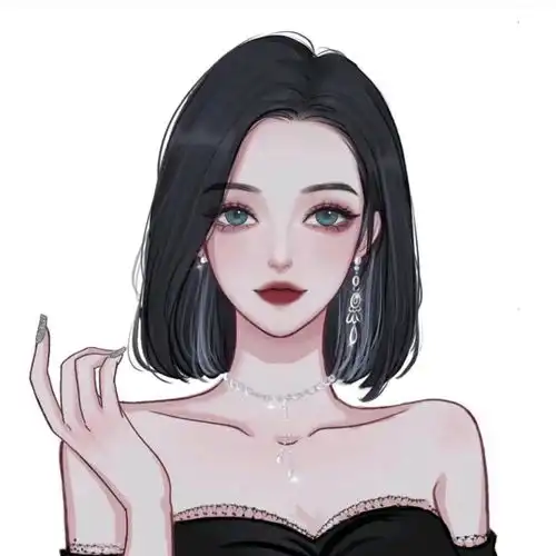 短发手绘头像
