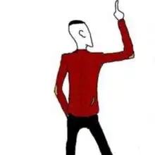 那个穿着蓝色衣服的卡通男生叫什么名字
