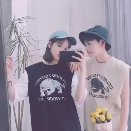 一见钟情情侣头像幸福甜蜜一男一女,上天注定的缘分
