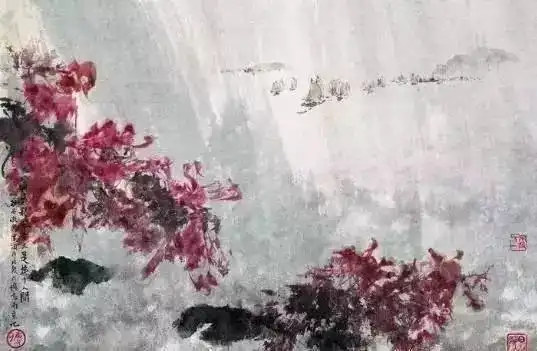 傅抱石画笔下的浪淘沙北戴河
