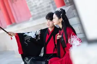 施悦名传统汉服重工刺绣花大袖衫交领齐腰裙大氅套装男女cp情侣装a
