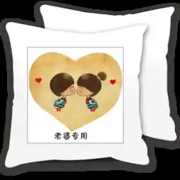 夫妻抱枕爱人专用样图可换图文可改情侣抱枕
