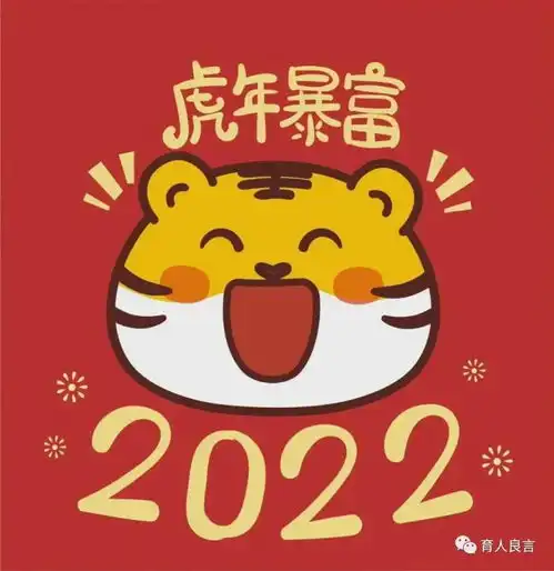 最新虎年快乐祝福语大全,2022虎年春节卡通祝福图
