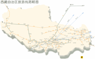 西藏旅游路线略图地图
