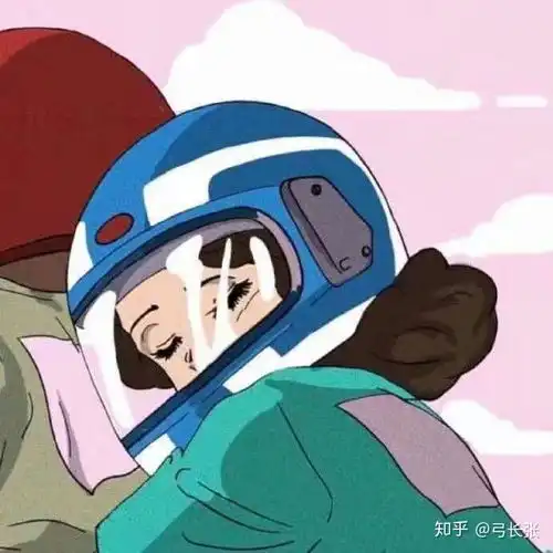 有没有骑摩托车或者带着头盔的动漫情侣头像
