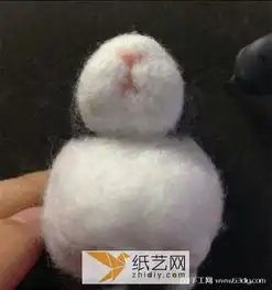 可爱道奇兔羊毛毡戳戳乐制作教程送女友的情人节礼物很合适
