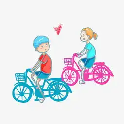 约会骑单车男生女生情侣卡通头像png图片素材其他格式下载动漫人物大全
