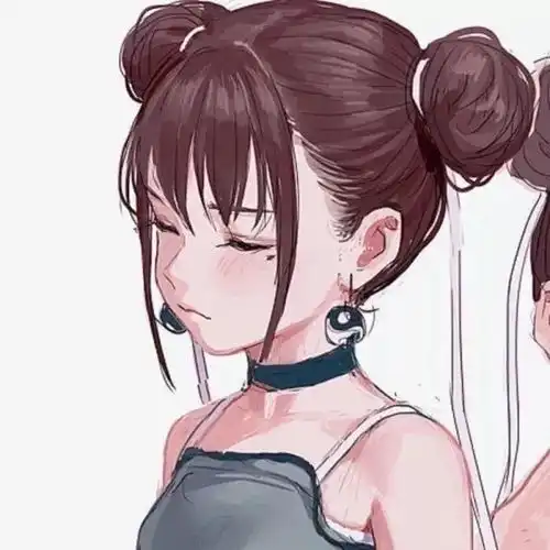 动漫头像动漫百合姐妹头像
