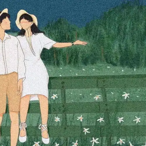 情侣头像刹那回眸,你入我心
