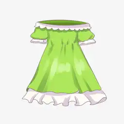 夏日时尚绿色女性短袖裙装插画图片素材其他格式下载动漫人物大全
