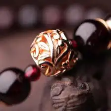 酒红石榴石手链情侣
