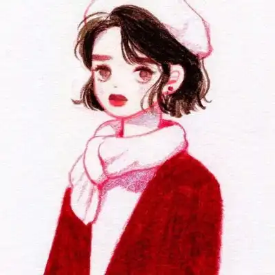 女生插画手绘头像,仙气十足的小妹子
