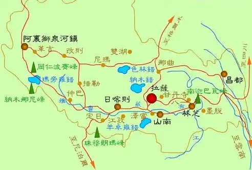 2013西藏旅游地图西藏旅游景点地图
