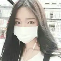 女生真人带口罩清晰图片头像,真人带白色口罩女头像
