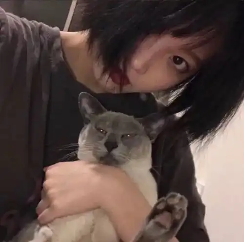 ins复古厌世风女头
