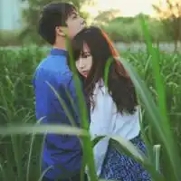 热情如火的情侣头像图片微风轻轻起我好喜欢你
