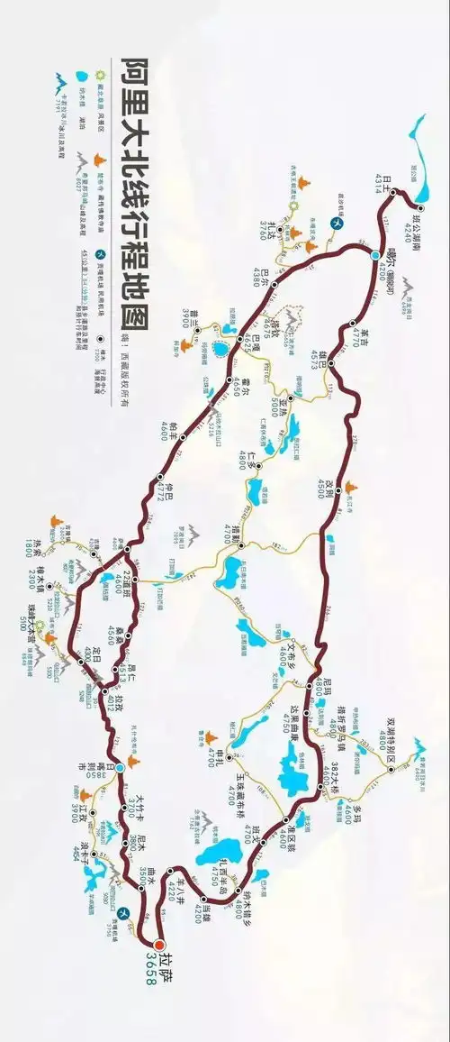 西藏旅行线路地图大全
