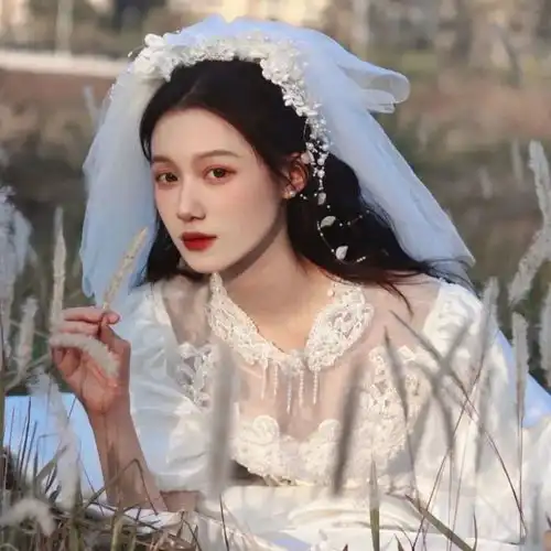 头像美到炸的婚纱女头
