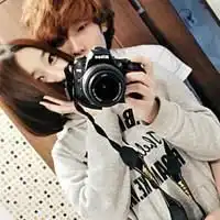 情侣手提衣领头像爱情给不了友谊的微笑
