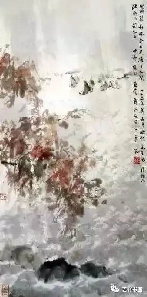 一代伟人,他的诗词入画,如此磅礴大气
