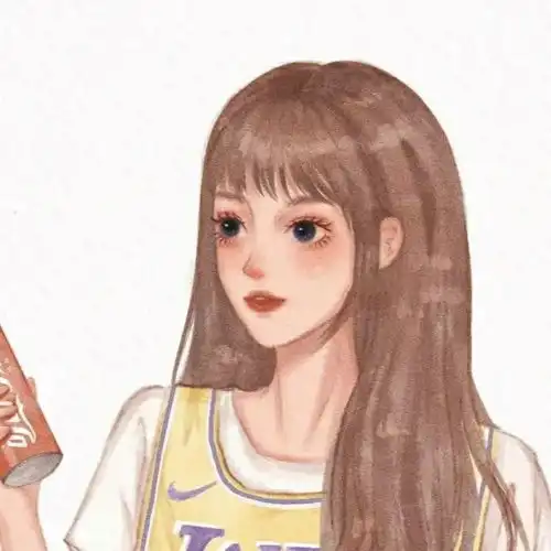 校园卡通动漫手绘情侣头像
