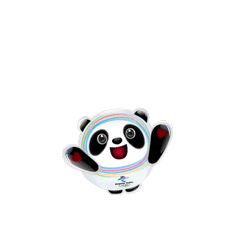 太惊喜羽绒服弄脏了上海画家即兴手绘冰墩墩好机智哈哈哈哈
