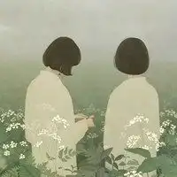 古风百合头像一左一右
