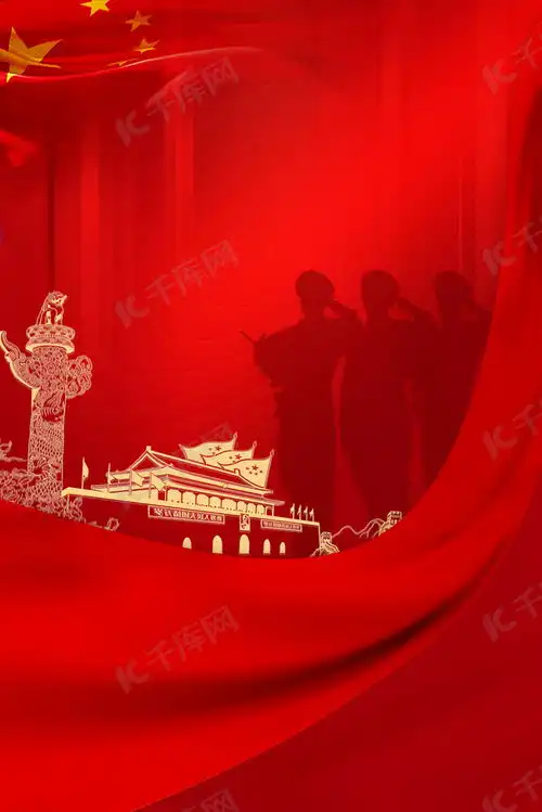 建军节军人敬礼红色背景图片免费下载千库网
