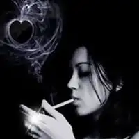 黑白抽烟动漫女生头像微信头像图片大全
