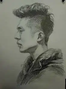 白墙课堂二分之一侧面素描头像步骤解析
