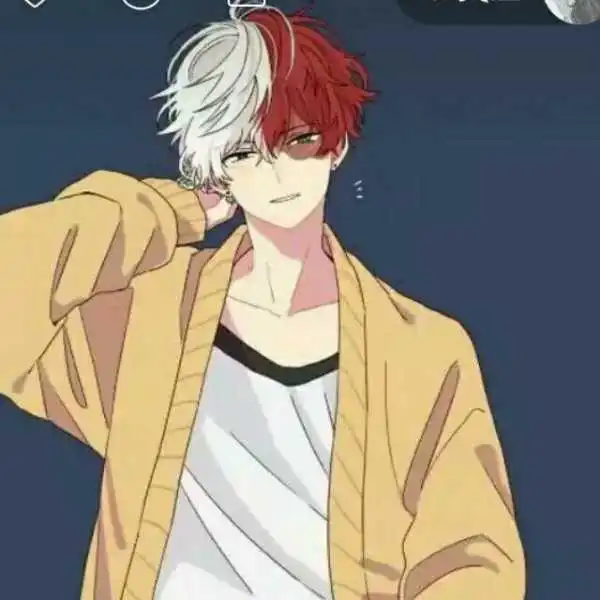 动漫黑白男头像

