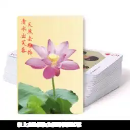 莲之高洁双面定制扑克牌
