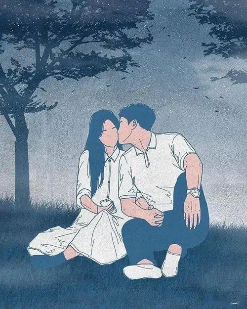 七夕,来点让人脸红的情侣小插画甜到窒息
