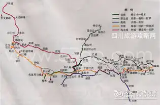 大香格里拉景点徒步旅游地图中

