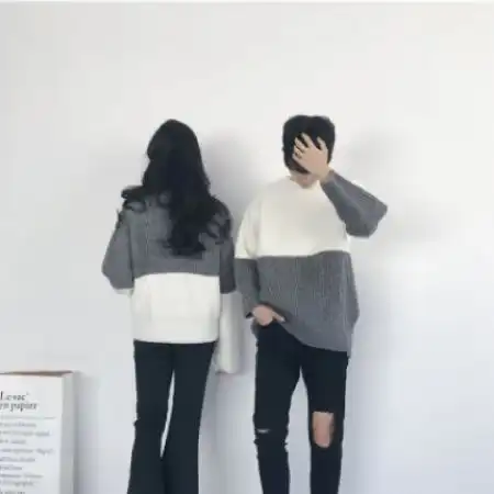 时尚情侣头像一对两张双人一人一张
