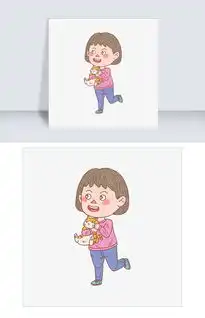 卡通手绘人物抱猫少女图片素材其他格式下载动漫人物大全

