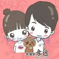 可爱q版萌卡通人物女情侣头像微信头像图片大全
