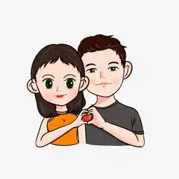 手绘七夕佳节与心爱的人合照图片素材其他格式下载动漫人物大全

