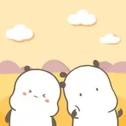 超萌版的卡通情侣头像甜蜜蜜
