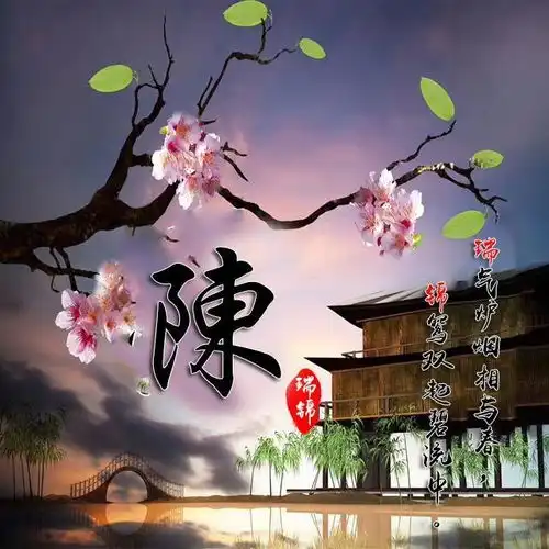 中国风结合百家姓头像,唯美古风藏头诗姓氏头像,喜欢请带走
