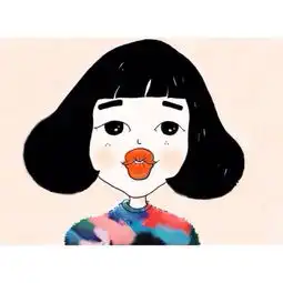 搞怪卡通女头
