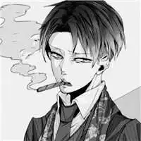 动漫吸烟头像黑白微信头像图片大全
