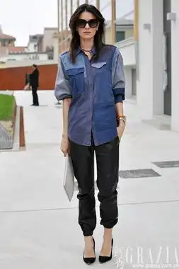 明星潮人街拍演绎早秋休闲时髦丹宁风
