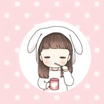 喵小兔情侣头像无水印喵小兔系列微信情侣头像一左一右
