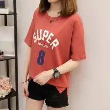 女装t恤休闲宽松卡通图案
